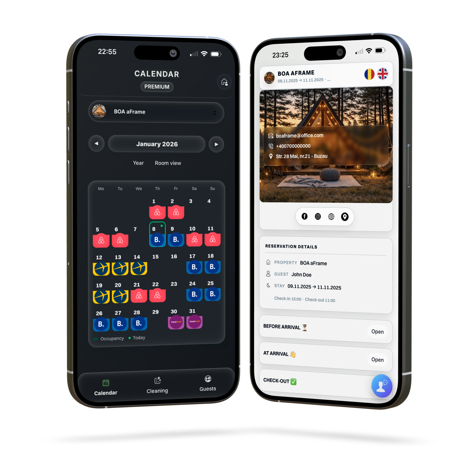 Plan4Host app mockups